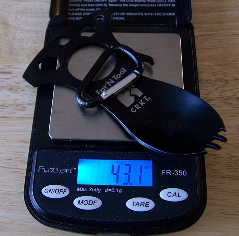 Well under 50g the Eatn Tool is great for weight conscious users